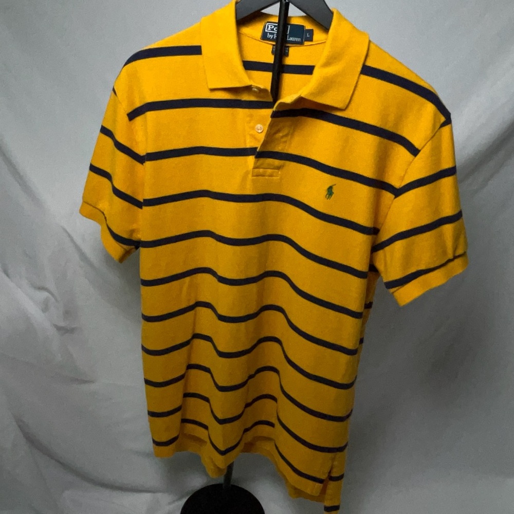 Ralph Lauren Yellow Polo with Dark Stripes